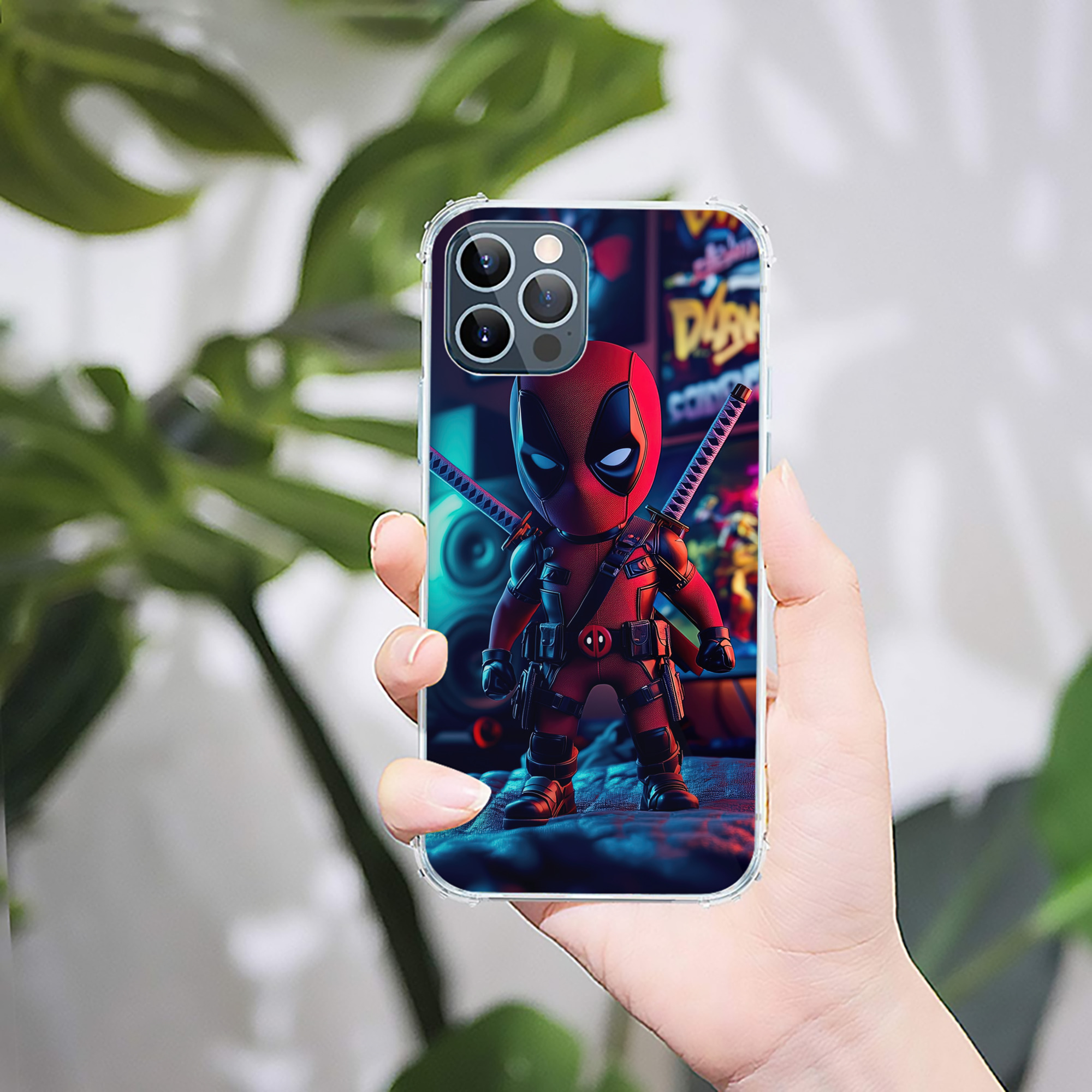 （画像用） Deadpool デッドプール 【iPhone 12シリーズ対応】透明スマホケース（クリアソフトケース）